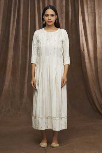 Samyukta Singhania Beige Handloom Cotton Tunic Online at Aza Fashions Samyukta Singhania_Beige Handloom Cotton Tunic _Online_at_Aza_Fashions