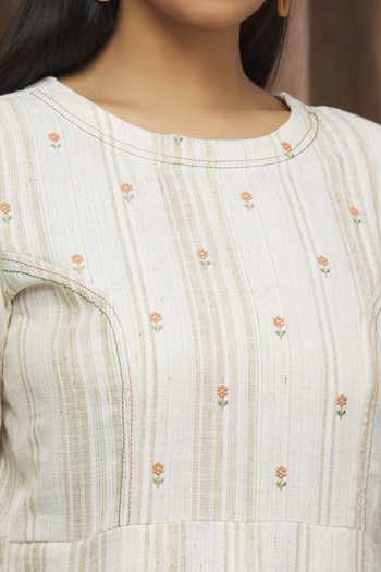 Samyukta Singhania Beige Handloom Cotton Tunic at Aza Fashions Samyukta Singhania_Beige Handloom Cotton Tunic _at_Aza_Fashions