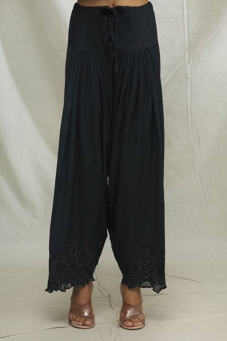 Shop Ibai Black Matka Silk Paisley, Chinar Leaf Placement Embroidered Kurta And Salwar Set Online at Aza Fashions Shop_Ibai_Black Matka Silk Paisley, Chinar Leaf Placement Embroidered Kurta And Salwar Set _Online_at_Aza_Fashions