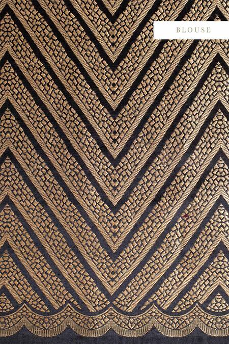 Shop_Ekaya Banaras_Black Handwoven Silk Lehenga And Dupatta Set_Online_at_Aza_Fashions