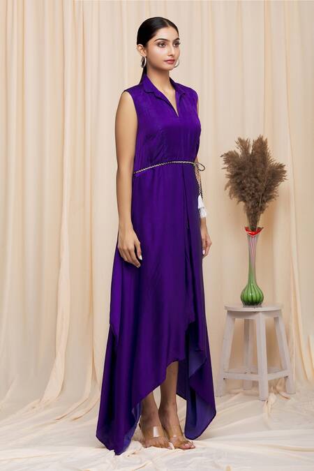 Purple Plain Designer Nyra Cut Kurtis – I4U Clothing