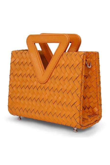 Born Flash Brown Abutilon Woven Sling Bag Online at Aza Fashions Born Flash_Brown Abutilon Woven Sling Bag _Online_at_Aza_Fashions