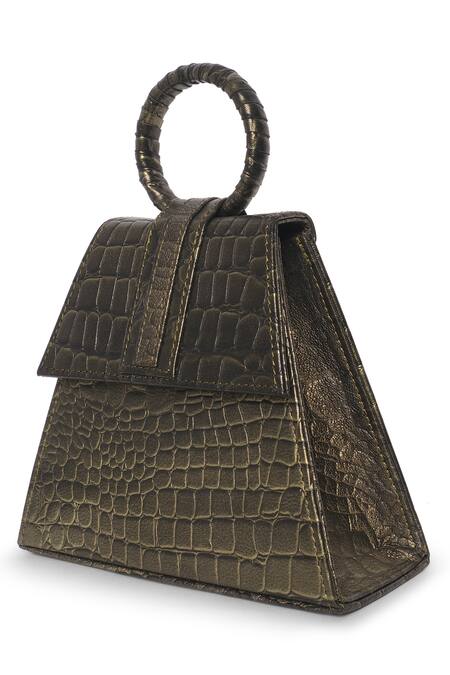 Born Flash_Grey Clover Sling Bag _Online_at_Aza_Fashions