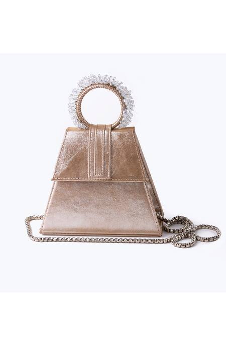 Shop Born Flash Silver Beads Sandrine Sling Bag at Aza Fashions Shop_Born Flash_Silver Beads Sandrine Sling Bag _at_Aza_Fashions