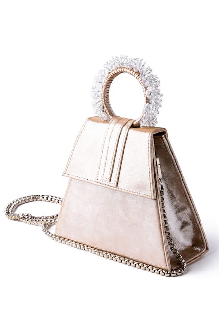 Born Flash Silver Beads Sandrine Sling Bag Online at Aza Fashions Born Flash_Silver Beads Sandrine Sling Bag _Online_at_Aza_Fashions