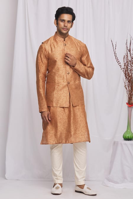 Ekam By Manish Floral Print Nehru Jacket 