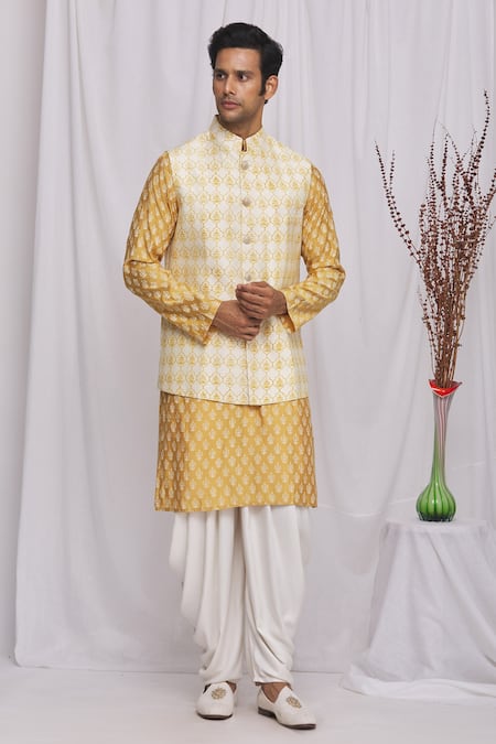 Ekam By Manish Floral Print Nehru Jacket 