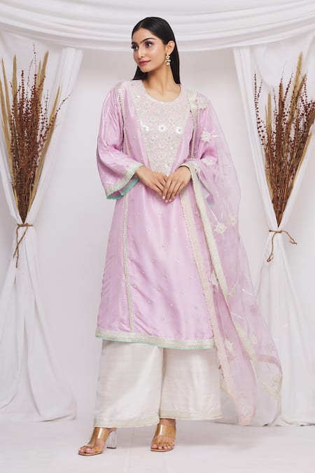 Ekta Singh Dabka Embroidered Kurta Set 