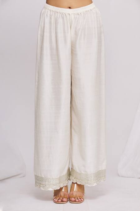 Shop_Ekta Singh_Pink Silk, Organza Floral, Gota Work Round A-line Embroidered Kurta Set _Online_at_Aza_Fashions