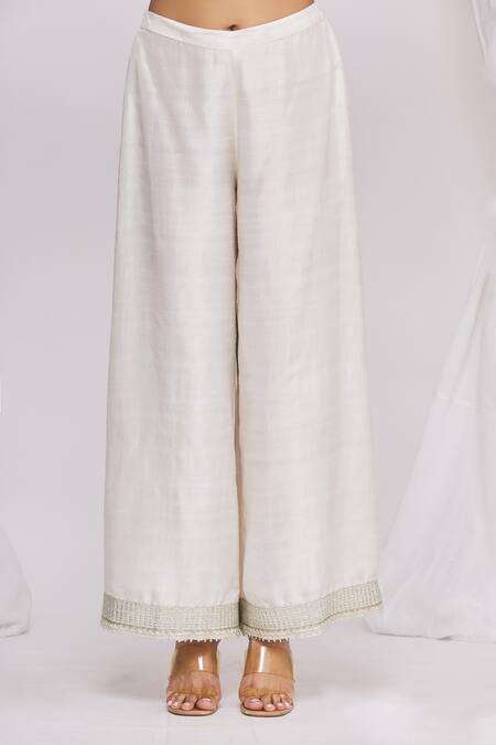 Shop_Ekta Singh_Pink Silk Sequin Motif V Neck Embroidered Kurta Set _Online_at_Aza_Fashions