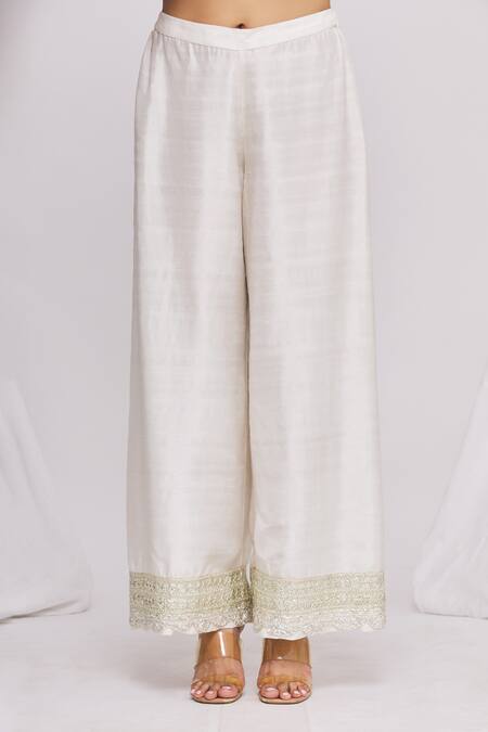 Shop_Ekta Singh_Pink Silk, Organza Floral Motifs Round Embroidered Kurta Set _Online_at_Aza_Fashions