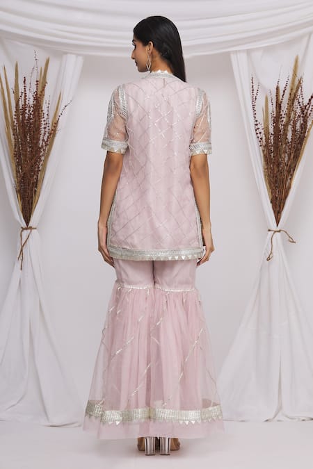 Ekta Singh Embroidered Gharara Set With Jacket 