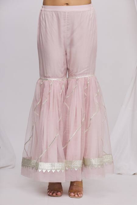 Shop_Ekta Singh_Purple Organza Floral Motifs Round Embroidered Gharara Set With Jacket _Online_at_Aza_Fashions