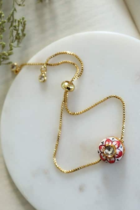 Do Taara Pink Meenakari And Kundan Bracelet