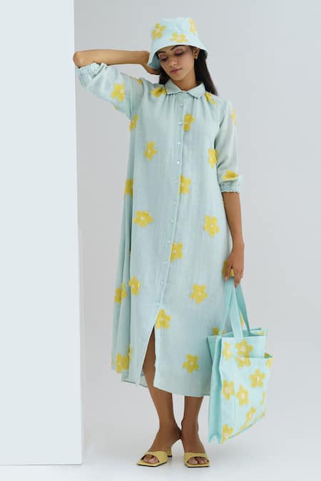 The Right Cut Lemonade Handloom Cotton Dress 