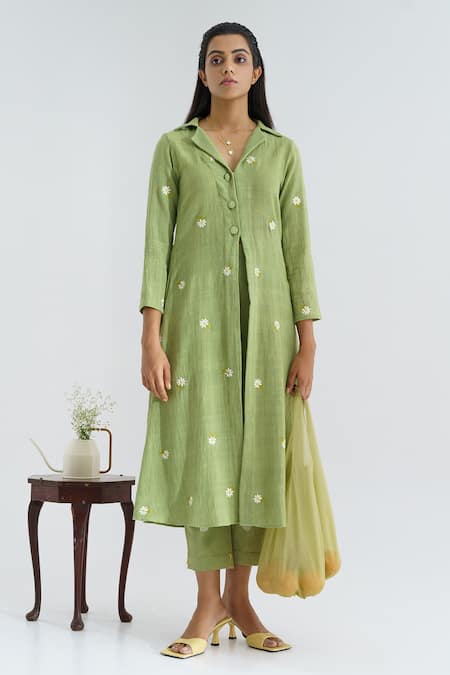 The Right Cut Handloom Cotton Kurta & Pant Set 