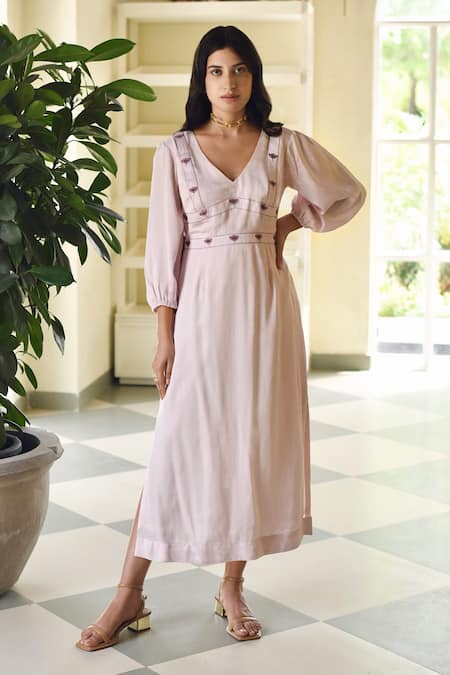 Taro Puffed Sleeves Dress 