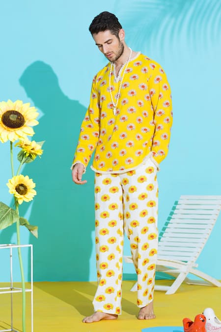 Nautanky Daisy Print Shirt & Trouser Set 