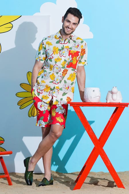 Nautanky Printed Shirt & Shorts Set 