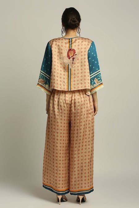 Soup By Sougat Paul Orchid Bloom Printed Top & Palazzo Set 