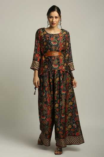 Soup By Sougat Paul Batik Print Top Palazzo Set