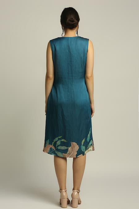 Soup By Sougat Paul Floral Print Jacket & Dress Set 