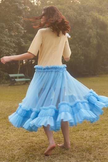 Therealb Forget Me Not Ruffle Dress 