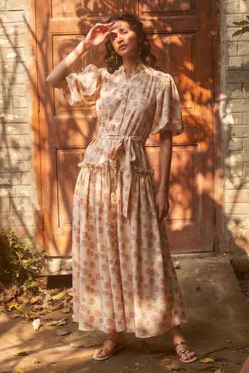 Therealb Yarrow Jacquard Maxi Dress 