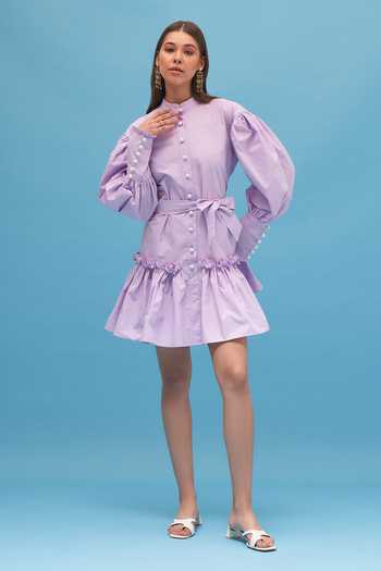Therealb Aster Cotton Ruffle Dress 
