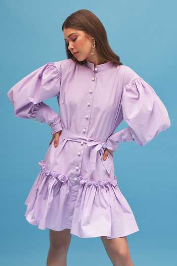Therealb Aster Cotton Ruffle Dress 
