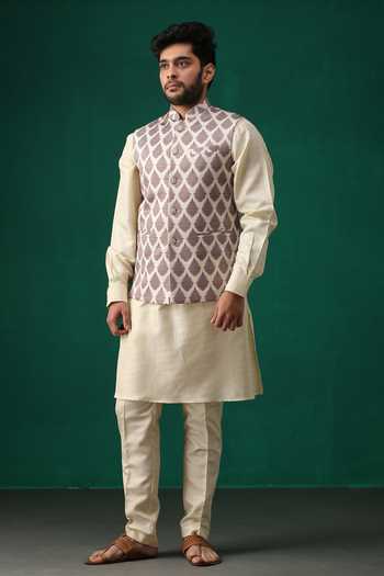 Minaki Leaf Print Bundi 
