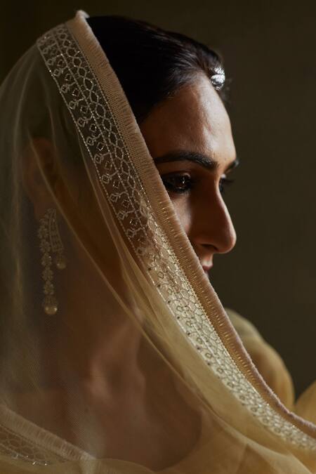 Radha Sharma Yellow Georgette Embroidered Floral Motifs Kurta Set With Dupatta Online at Aza Fashions Radha Sharma_Yellow Georgette Embroidered Floral Motifs Kurta Set With Dupatta _Online_at_Aza_Fashions