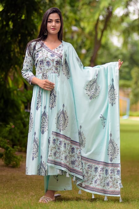 Inara Jaipur Block Print Kurta Palazzo Set 