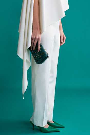 NOTEBOOK_White Terry Rayon Plain Round Lucy Drape Sleeve Jumpsuit _at_Aza_Fashions