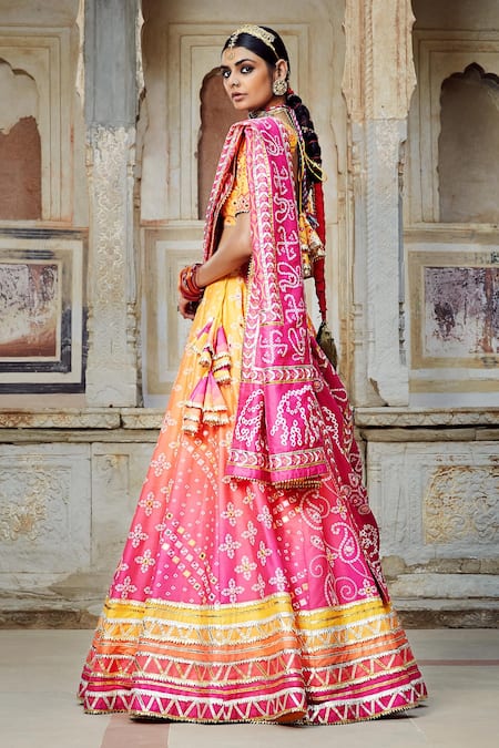 Mayyur Girotra Couture Nigar Silk Printed Lehenga Set 