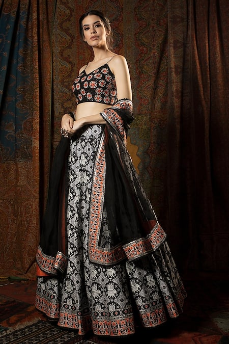 Mayyur Girotra Couture Shab Patola Print Lehenga Set 