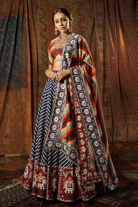 Art Silk - Digital Print - Lehenga Choli Online in Latest and Trendy Designs  at Utsav Fashion