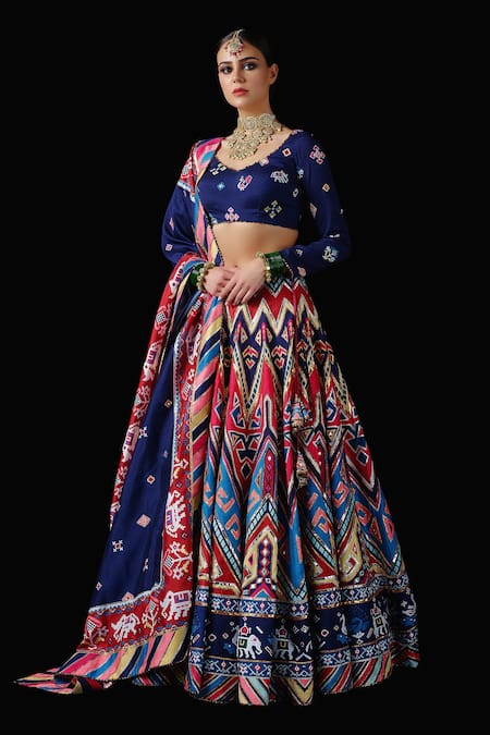 Mayyur Girotra Couture Naubahar Silk Lehenga Set 