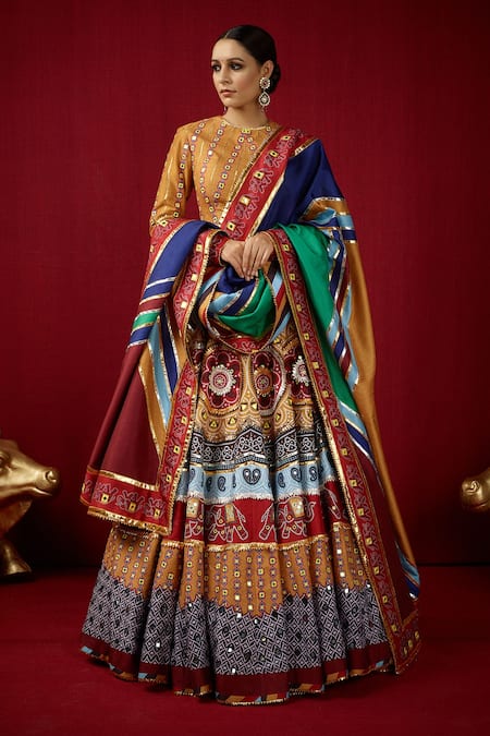 Mayyur Girotra Couture Chandan Silk Bridal Lehenga Set 