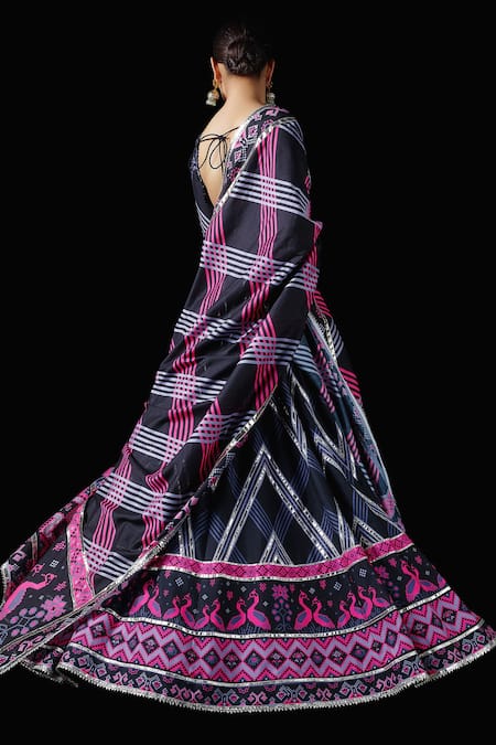Mayyur Girotra Couture Bakain Silk Lehenga Set 