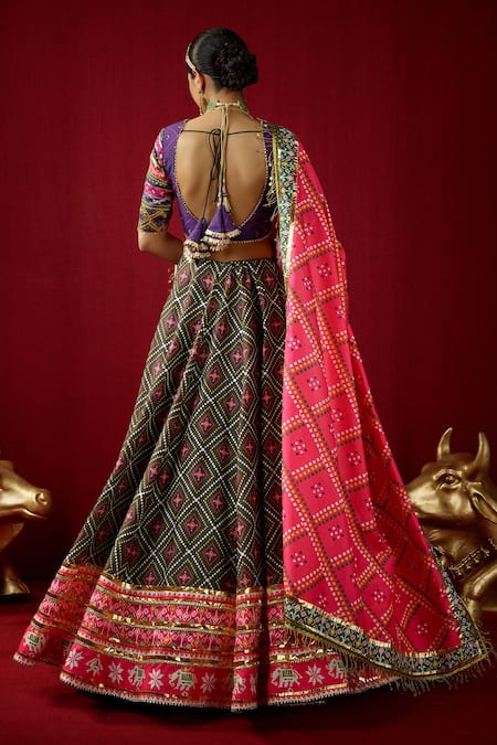 Mayyur Girotra Couture Medika Silk Lehenga Set 