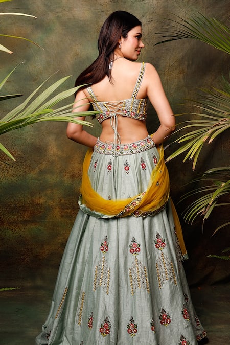 Archana Kochhar Floral Embroidered Lehenga Set 