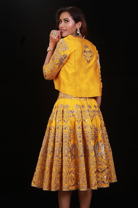 Archana Kochhar Embroidered Jacket Lehenga Set