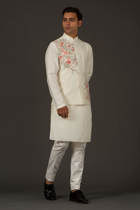 Rohit Bal Linen Embroidered Bundi 