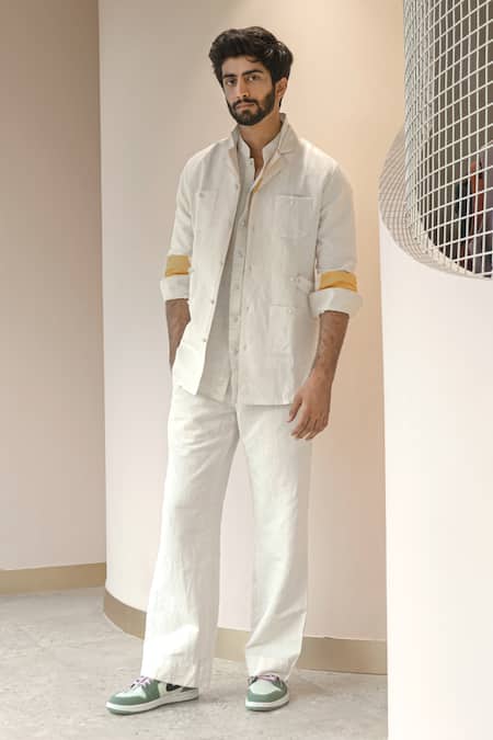 Jatin Malik Cotton Linen Overshirt 