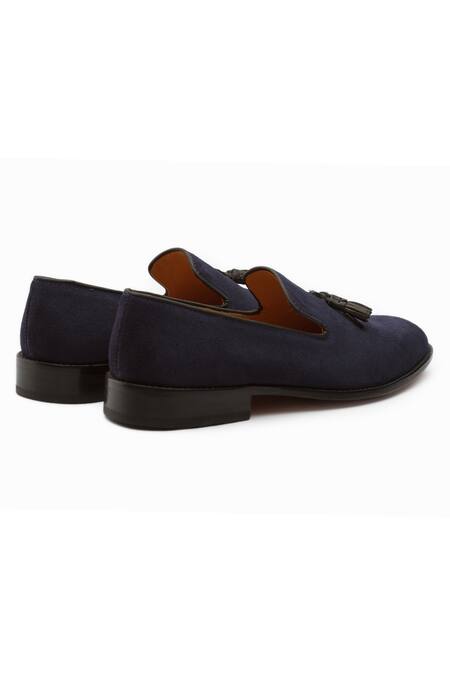 3dm Lifestyle Blue Suede Tassel Loafers at Aza Fashions 3dm Lifestyle_Blue Suede Tassel Loafers _at_Aza_Fashions