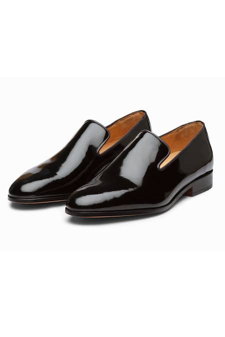 3dm Lifestyle_Black Leather Penny Loafers  _Online_at_Aza_Fashions