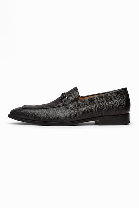 Buy 3dm Lifestyle Black Horsebit Leather Loafers Online at Aza Fashions Buy_3dm Lifestyle_Black Horsebit Leather Loafers _Online_at_Aza_Fashions