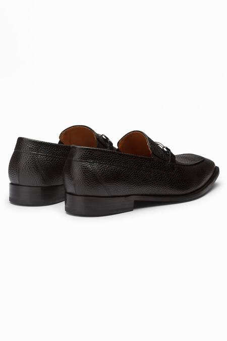 3dm Lifestyle Black Horsebit Leather Loafers at Aza Fashions 3dm Lifestyle_Black Horsebit Leather Loafers _at_Aza_Fashions