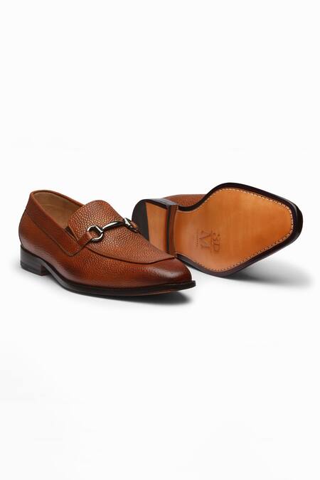 Shop 3dm Lifestyle Brown Horsebit Leather Loafers Online at Aza Fashions Shop_3dm Lifestyle_Brown Horsebit Leather Loafers _Online_at_Aza_Fashions